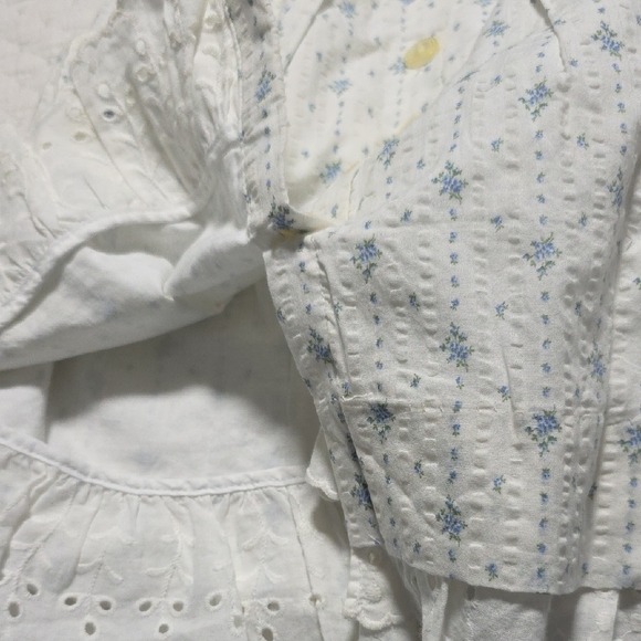 Ralph Lauren White and Blue Floral Dress - Picture 7 of 9